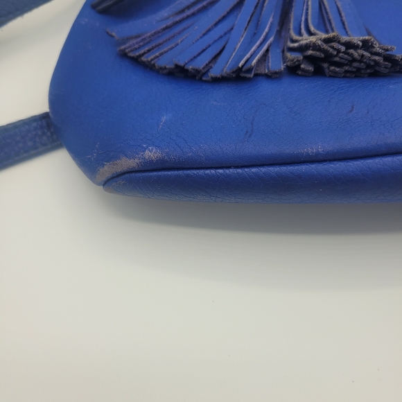 Fossil Jules Tassel Drawstring women's Bucket Bag, Sapphire - Picture 3 of 15